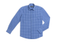 Terry Cotton Full Sleeves Shirt White & Blue Check M