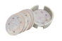 Handcrafted Floral Soapstone Coaster Set with Holder (Set of 6)