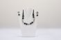 Elegant Silver Necklace with Black Dori & Pipe Design – Handcrafted Charm