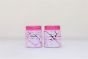 Glass Round Kitchen Jar Set of 2 Pink Line || Saras Aajeevika
