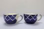 Khurja Pottery Soup Cup Set Of 2|Handmade mugs | Kitchenware |Home Essentials | Blue Color With White Line