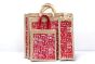 Jute Bag Combo Warliart Red Set Of 5Pc
