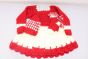Kids Dress Set Red & Cream