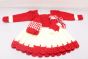 Kids Dress Set Red & Cream