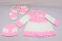 Kids Dress Set Pink & White