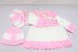 Kids Dress Set Pink & White