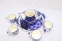 Khurja Pottery Murli Mug Tea Set White & Blue Color Big 2 || Saras Aajeevika