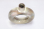 Khurja Pottery Flower Vase Ring Shape Light Green Colour 8 Inches