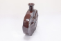 Khurja Pottery Flower Vase Ring Matki Shape Brown Colour 9 Inches