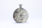 Khurja Pottery Flower Vase Ring Matki Shape Green and Cream Colour 9 Inches