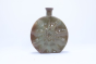 Khurja Pottery Flower Vase Ring Matki Shape Green and Brown Colour Size 9 Inches