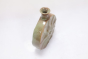 Khurja Pottery Flower Vase Ring Matki Shape Green and Brown Colour Size 9 Inches