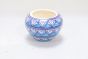 Khurja Pottery Indoor Pot Apple Shape Sky Blue Colour Medium 4 Inch || Saras Aajeevika