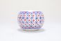 Khurja Pottery Indoor Pot Apple Shape || Red and Blue Colour || Big Size 5 Inchs || Saras Aajeevika