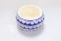 Khurja Pottery Outdoor Pot – Apple Shape, Navy Blue, Large Size (6 Inches)
