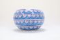 Khurja Pottery Outdoor Pot Apple Shape Sky Blue Colour Large Size 6 Inches || Saras Aajeevika
