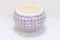 Khurja Pottery Outdoor Pot – Apple Shape, Red & Blue, Large Size (6 Inches)