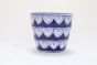 Khurja Pottery Indoor Pot Glass Shape || Navy Blue Colour || Medium Size 5 Inches || Saras Aajeevika