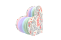 Handmade Heart-Shaped Diary | Red & Green Fabric Cover | 7 Inch | SHG Product