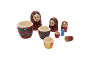 Mother Baby Red Brown | Toy for Kids | Handmade Toys | Wooden Toys | Home Decor