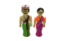 Raja Rani Green Pink | | Toy for Kids | Handmade Toys | Wooden Toys | Home Decor