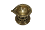 Elegant Antique Brass Single Deepak| Puja Essentials |Handmade Brass Deepak | Single Deepak on Stand