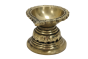 Elegant Antique Brass Single Deepak| Puja Essentials |Handmade Brass Deepak | Single Deepak on Stand