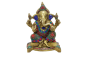 Divine Stone Ganesha in Brass| Small Ganesha Figurine |Handmade Brass Work | Puja Essentials