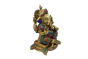Divine Stone Ganesha in Brass| Small Ganesha Figurine |Handmade Brass Work | Puja Essentials