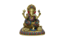 Stone Ganesha Medium | Brass Figurine | Puja Essentials | Ganesh Figurine Set | Antique Brass Work