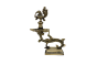 Antique Brass Arti Deepak with Stand || Saras Aajeevika || 