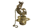 Majestic Antique Brass Hanging Mayur Deepak| Puja Essentials |Handmade Brass Deepak | Single Deepak on Stand|Hanging Deepak