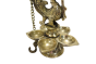 Majestic Antique Brass Hanging Mayur Deepak| Puja Essentials |Handmade Brass Deepak | Single Deepak on Stand|Hanging Deepak