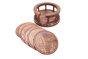 Handcrafted | Wooden Coaster Tyre | SHG Product | Punjab | Natural Wood | Eco-Friendly | Set of 6
