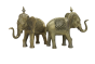 Dhokra Art Brass Elephant 6.5" (Set of 2) || Saras Aajeevika