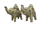  Dhokra Art Brass Elephant Box 6" (Set of 2)