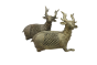  Dhokra Art Brass Siting Dear 5.5" (Set of 2)