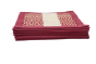 Vibrant Coaster Mk Red and White from West Bengal | Coastet Set | Tableware | Home Décor | Red and White | Set of 6