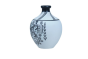 Handcrafted | Flower Vase | SHG Product | Uttar Pradesh | Terracotta Pottery | Black Pottery | Worli Art | Fine Clay | White 6.3