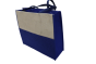 Eco-Chic Jute Shopping Bag| Ladies Shopping Bag |Handbag| White and Blue | Ladies Fasion | Jute Handbag 