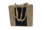 Jute Oval Chick Bag Black 15×14