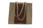 Jute Oval Chick Bag Marron 15×14