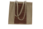 Jute Oval Chick Bag Marron 15×14