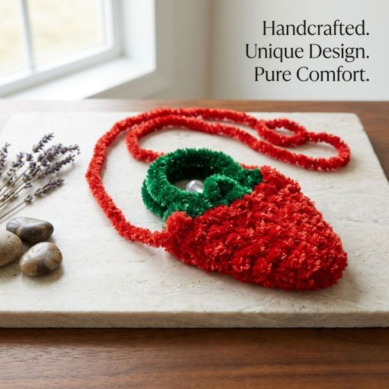 Handnitted Woolen Strawberry Sling Bag || Saras Aajeevika