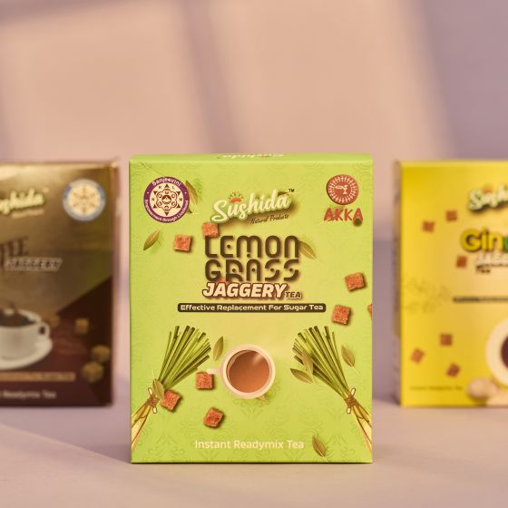 Sushida Jaggery Lemon Grass Tea || 500Gm || Saras Aajeevika