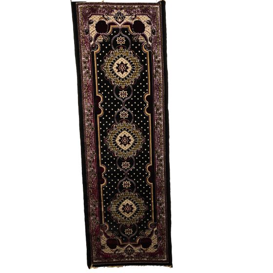 Cotton Carpet 2*6 Ft || Maroon & Black Colour || Saras Aajeevika