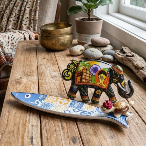 Fridge Magnet Stickers || Fish, Elephant & Tortoise || Saras Aajeevika