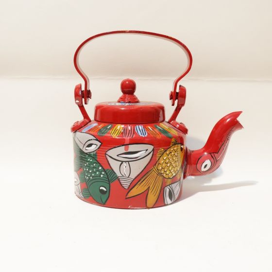 Kettle Pattachitra Painting || Red || Saras Aajeevika