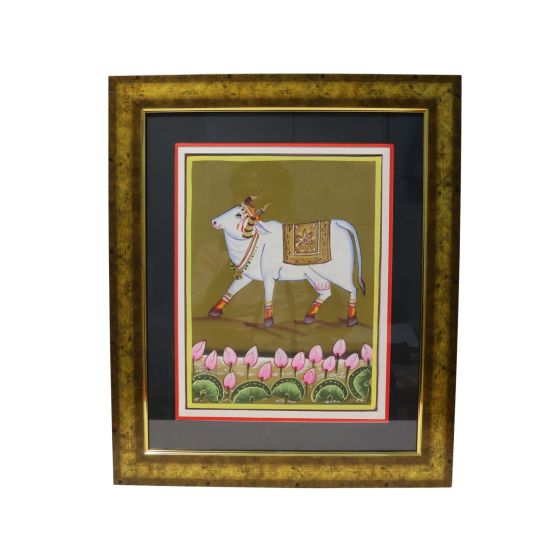 Painting Pichhwai Cow 10"X14 || Saras Aajeevika
