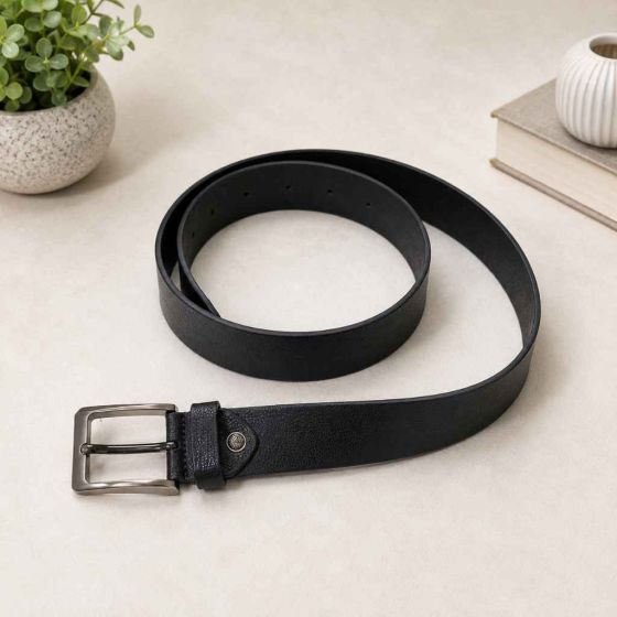Pure Leather Belt Black 46 inch || Saras Aajeevika